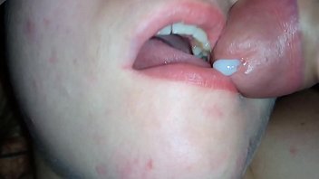 Jerking over sister mouth