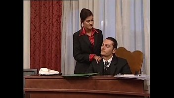 Hot secretary in mini skirt banged by her head office