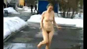 Hot Naked Woman On Street.WMV