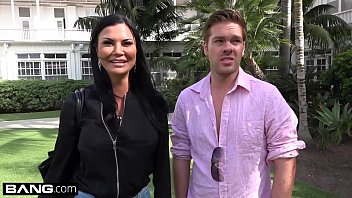 Jasmine Jae is a hot MILF with big tits and a pierced clit. The trio go to the beach where Jasmine exposes her pussy for the public to see!