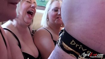 Horny mature ladies sucked and fucked one cock