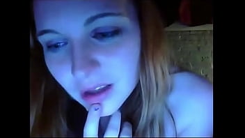 Dirty slut seduces man on skype cam