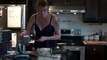 Cute canadian redhead milf cooking bottomless